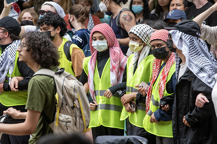 UT campus pro-Palestine protest calling for an end to Israel’s war in Gaza and for the university to divest from investments tied to the conflict