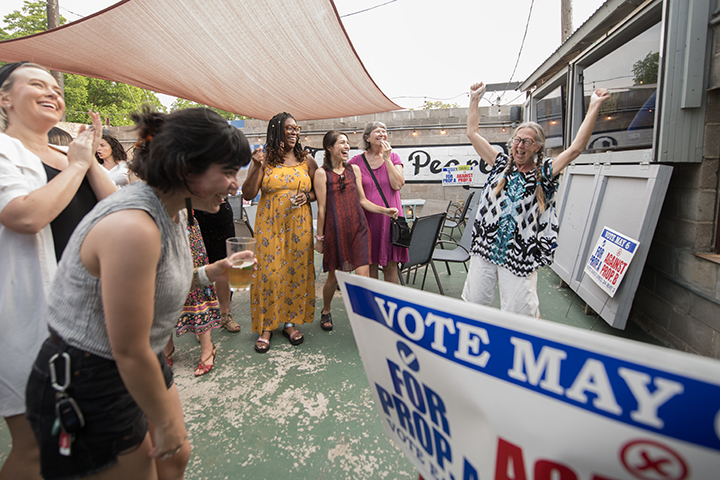 Celebration the passage of Proposition A in Austin which established the Community Police Review Commission to increase accountability