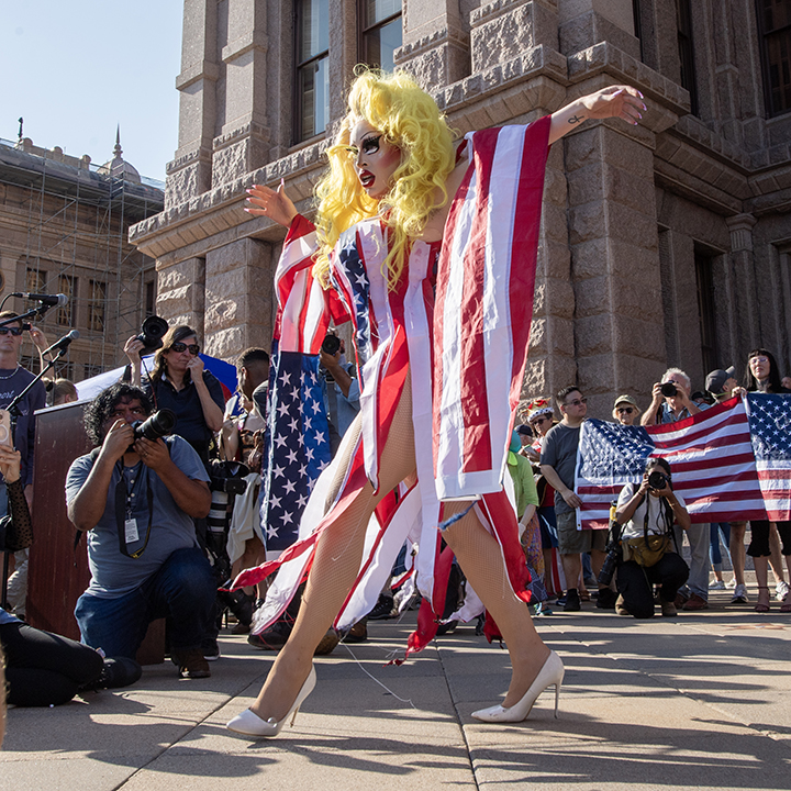 No Kings protest in downtown Austin
