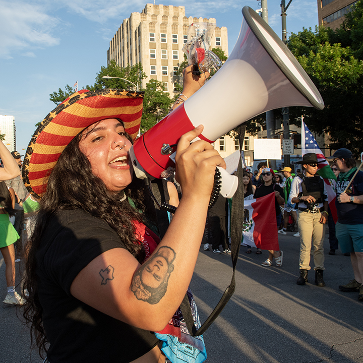 No Kings protest in downtown Austin