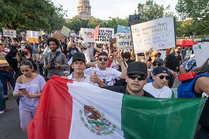 No Kings protest in downtown Austin