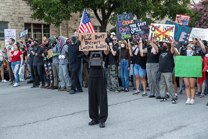No Kings protest in downtown Austin