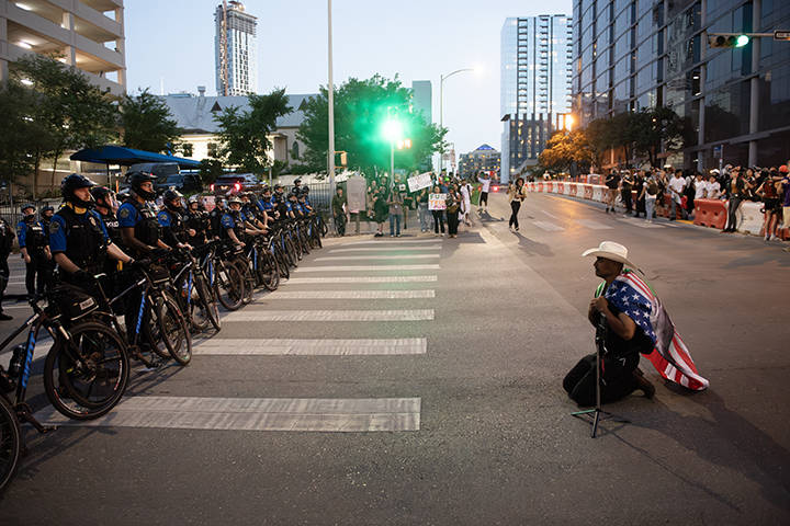 No Kings protest in downtown Austin
