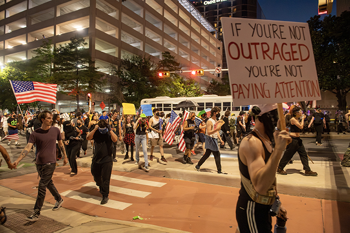 No Kings protest in downtown Austin