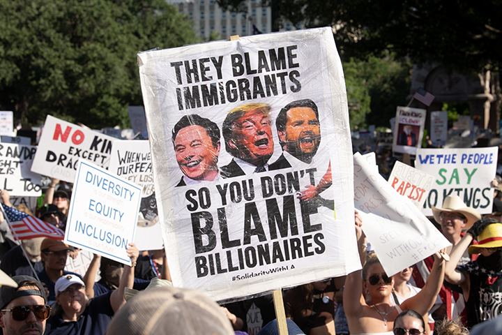 No Kings protest in downtown Austin